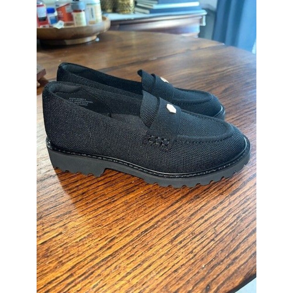 VIVAIA Francesca Women's Round-Toe Platform Chunky Heel Loafers, Black, Size 5.5 - Picture 6 of 11
